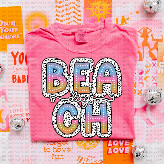 Beach Days Tie Dye DTF Transfer