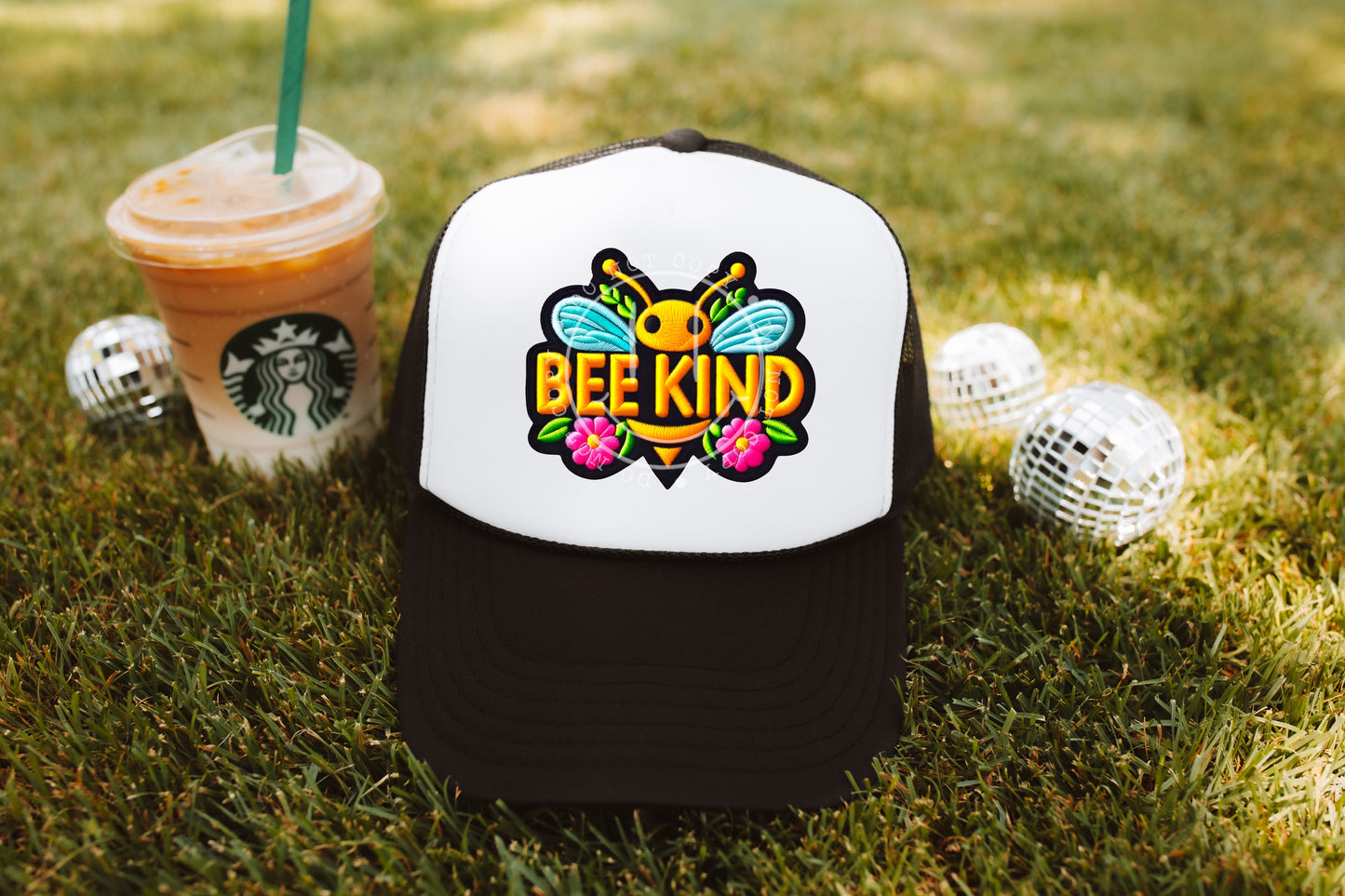 Bee Kind Hat Patch DTF Transfer