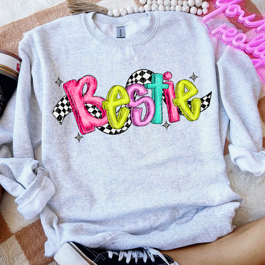 Bestie Bright Checker DTF Transfer