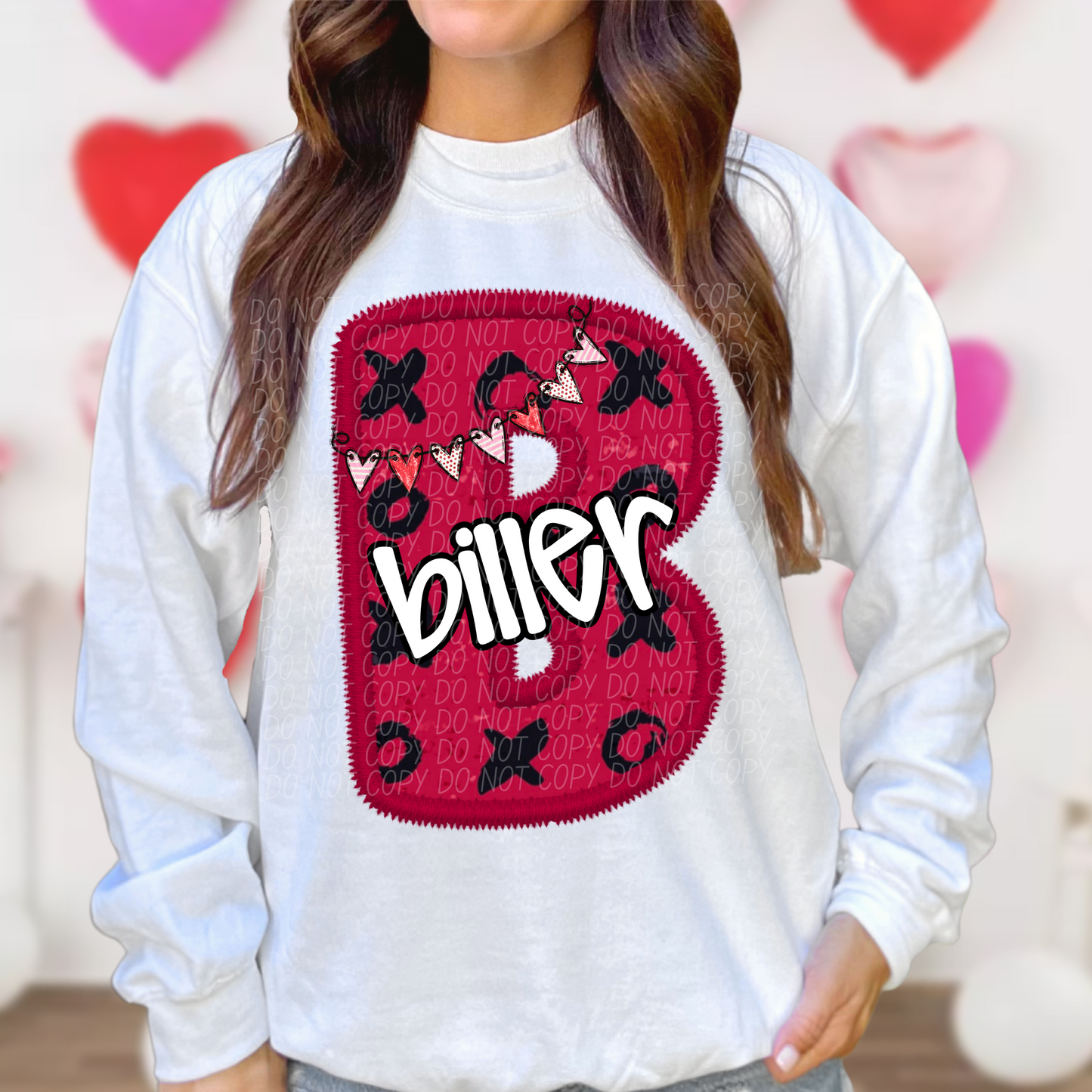 Biller Valentine Letter DTF Transfer