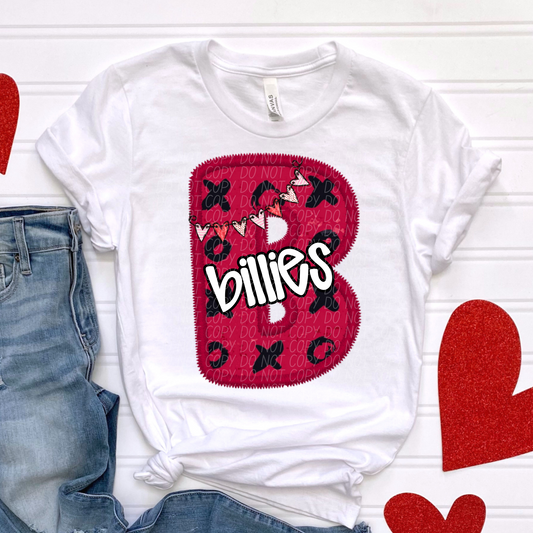Billies Valentine School Spirit DTF Transfer