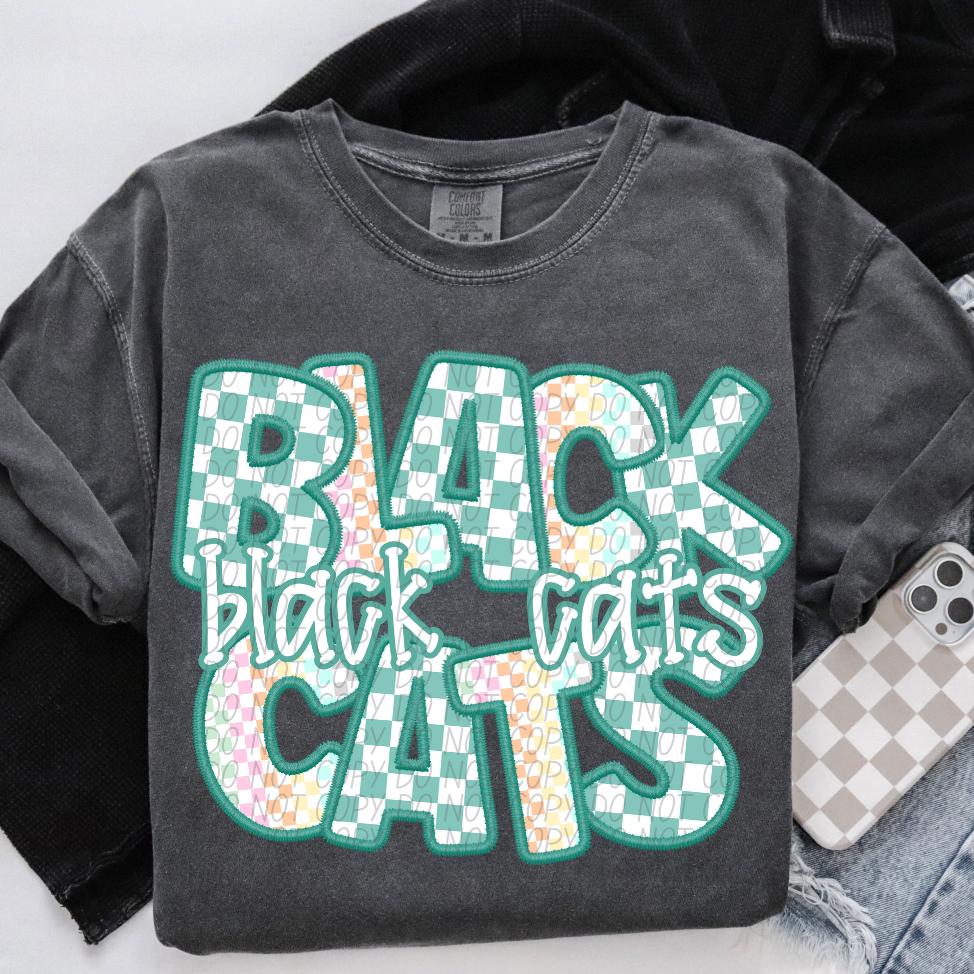 BLACK CATS CS Checker Mascot DTF Transfer