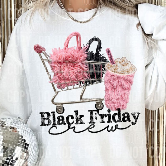 Black Friday Crew Yarn Faux DTF Transfer