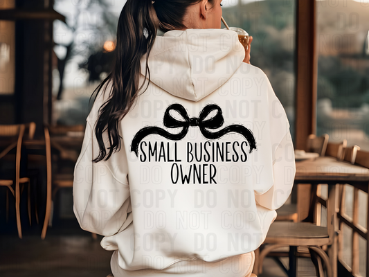 Small Business Owner Wide Bow DTF Transfer