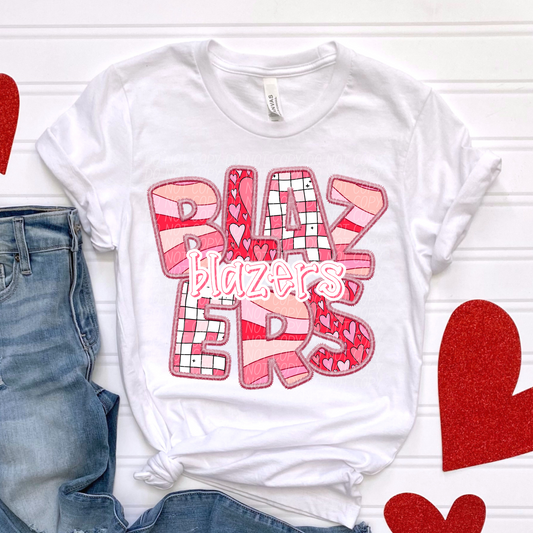 Blazers Valentine Mascot DTF Transfer