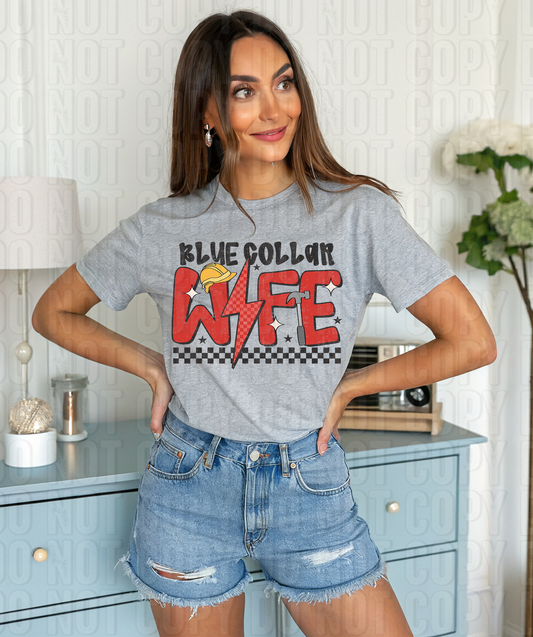 Blue Collar Wife DTF Transfer
