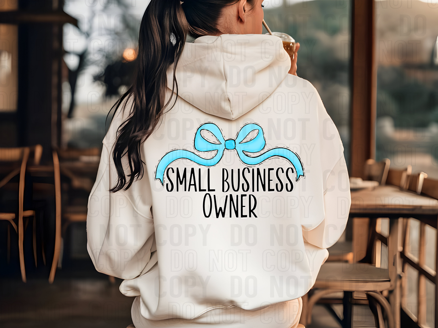 Small Business Owner Wide Bow DTF Transfer