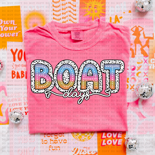 Boat Days Tie Dye DTF Transfer