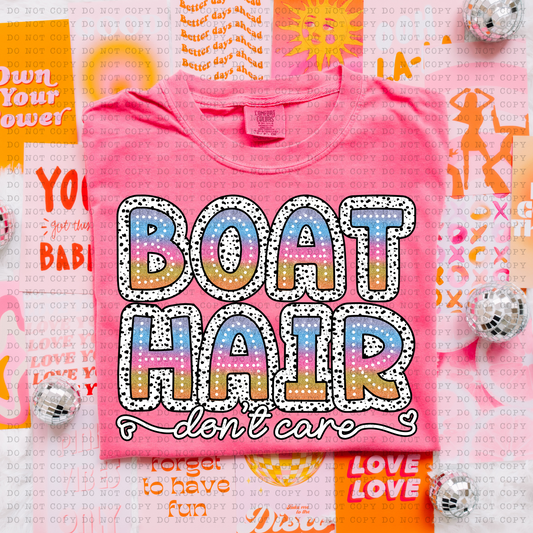 Boat Hair Tie Dye DTF Transfer
