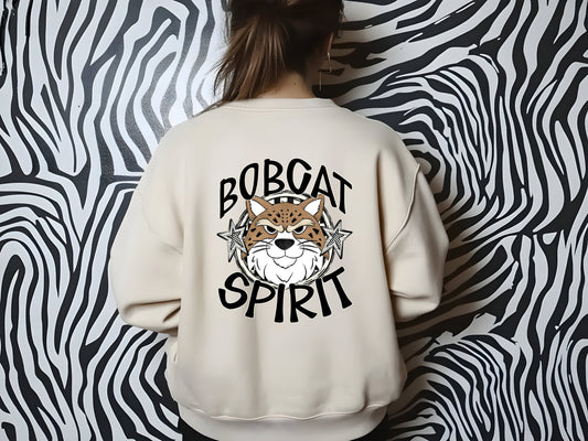 BOBCAT MASCOT SPIRIT  CHECKER CIRCLE SAG DTF Transfer