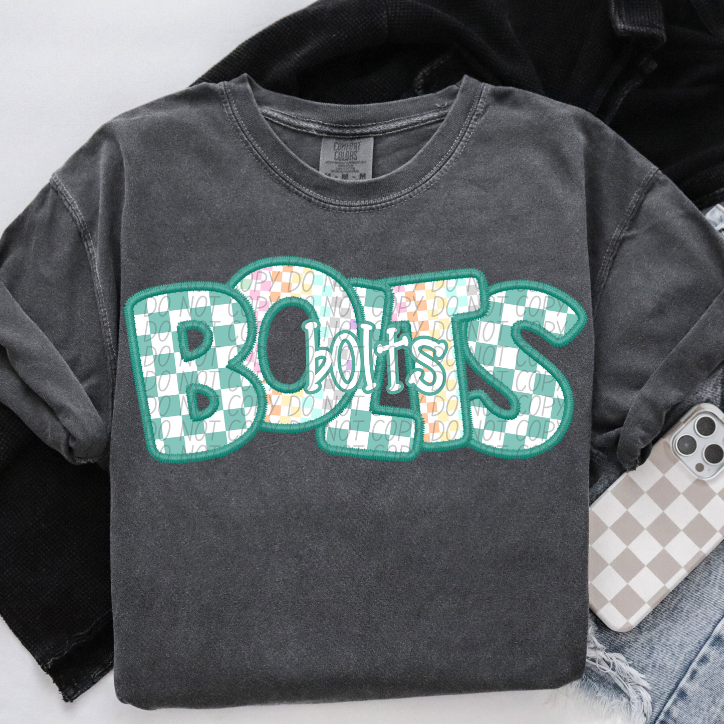 BOLTS CS Checker Mascot DTF Transfer