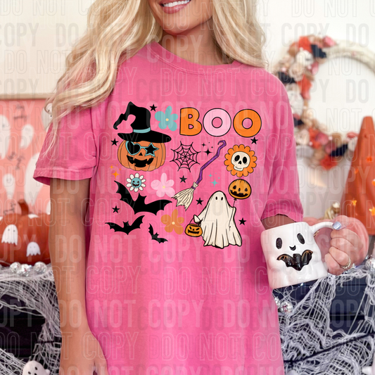 Boo Halloween Icons DTF Transfer