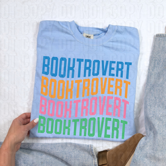 Booktrovert Stack Colored DTF Transfer