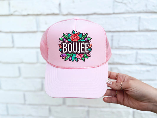 Bougee Floral Hat Patch DTF Transfer