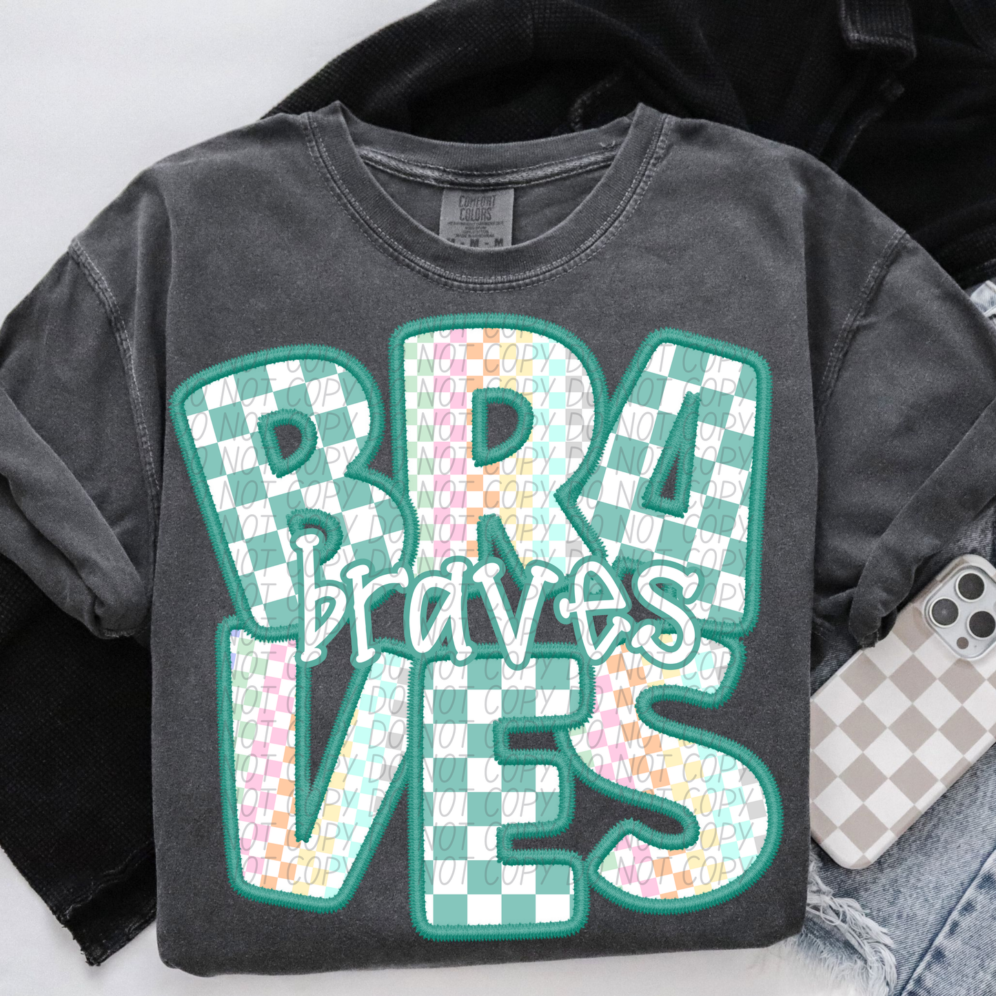 BRAVES CS Checker Mascot DTF Transfer