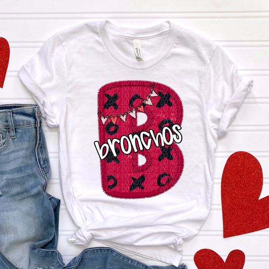 Bronchos Valentine School Spirit DTF Transfer