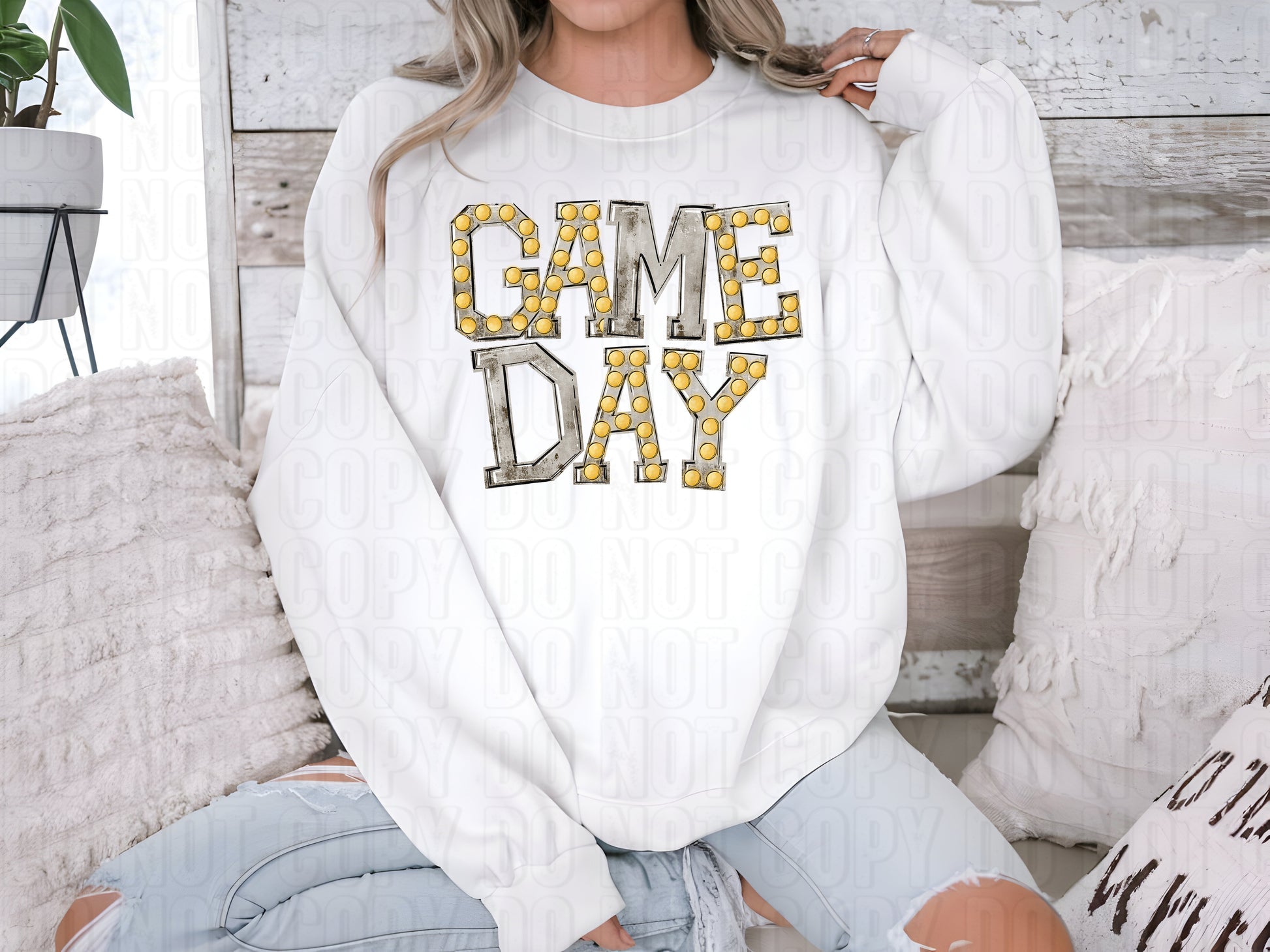 Brown Game Day Marquee DTF Transfer