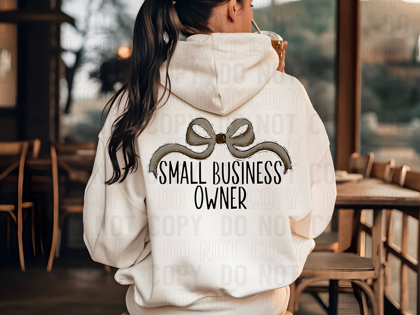 Small Business Owner Wide Bow DTF Transfer