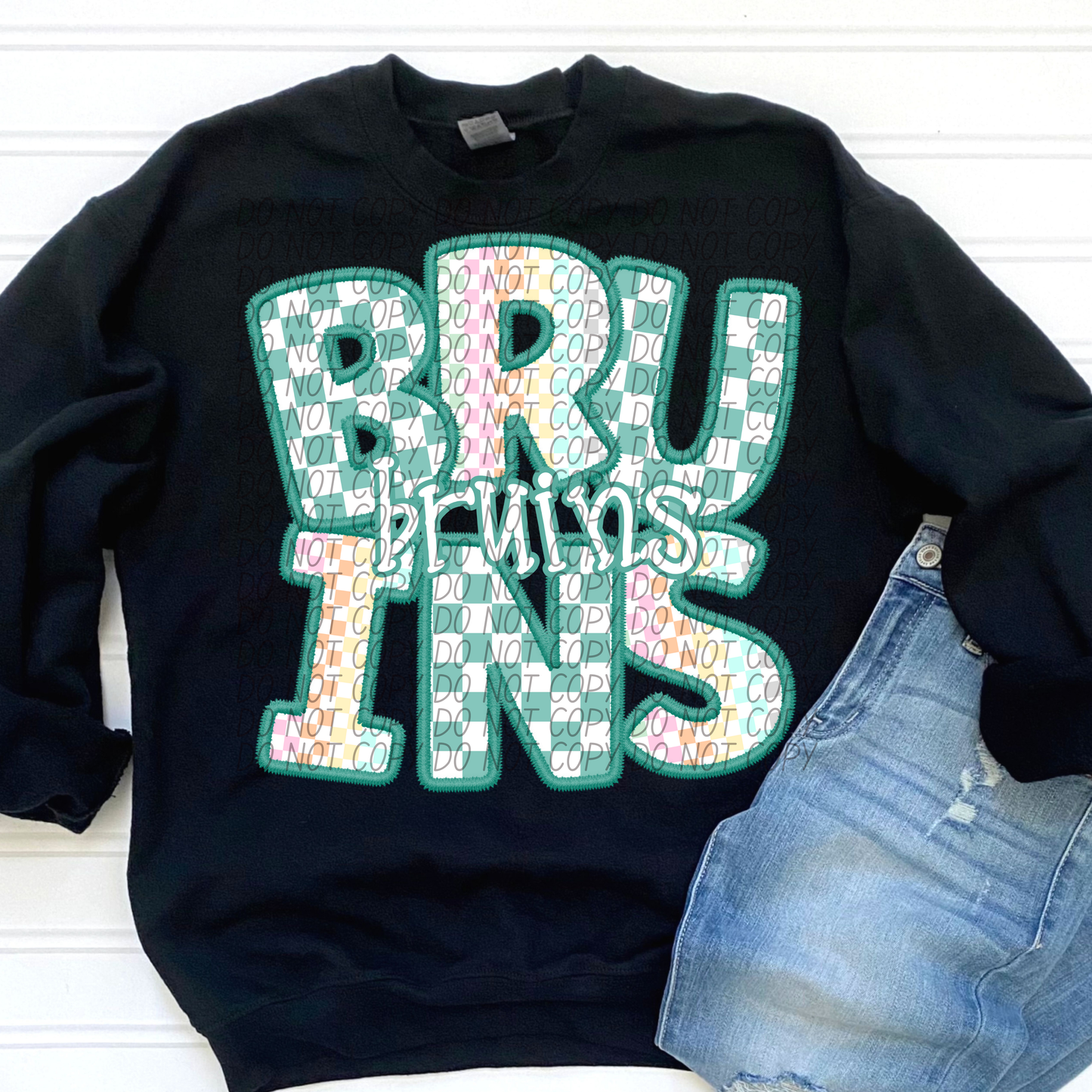 BRUINS CS Checker Mascot DTF Transfer