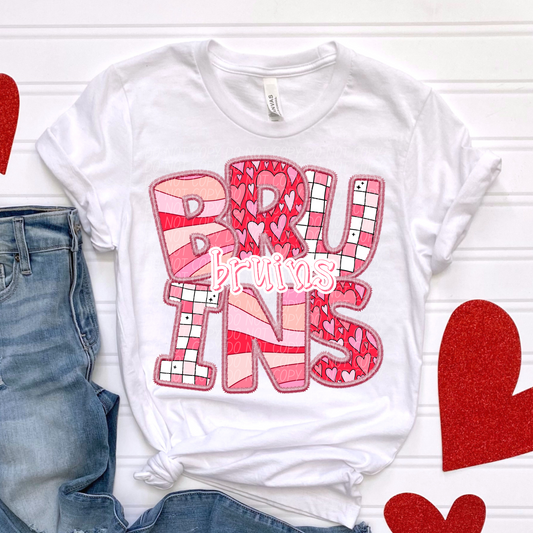 Bruins Valentine Mascot DTF Transfer