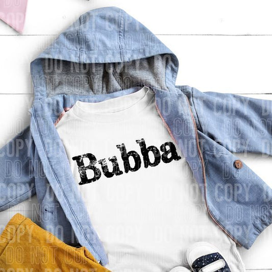 Bubba Black DTF Transfer