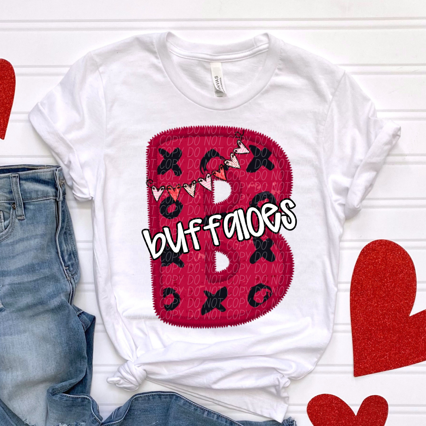 Buffaloes Valentine School Spirit DTF Transfer