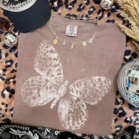 Butterfly Sketch DTF Transfer