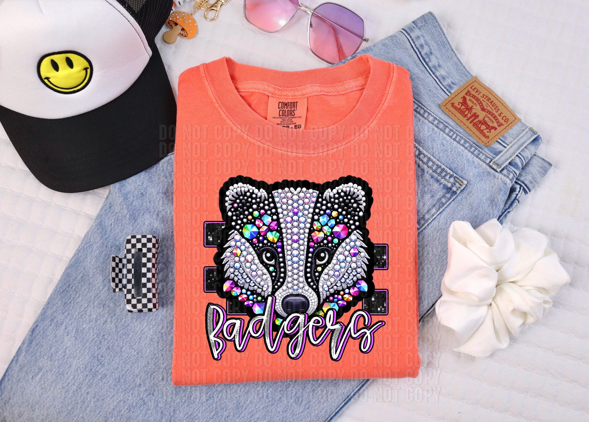 Rhinestone Colorful Mascots DTF Transfer