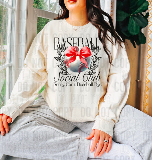 Baseball Social Club DTF Transfer