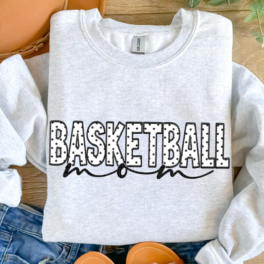 Basketball Mom Black Faux DTF Transfer