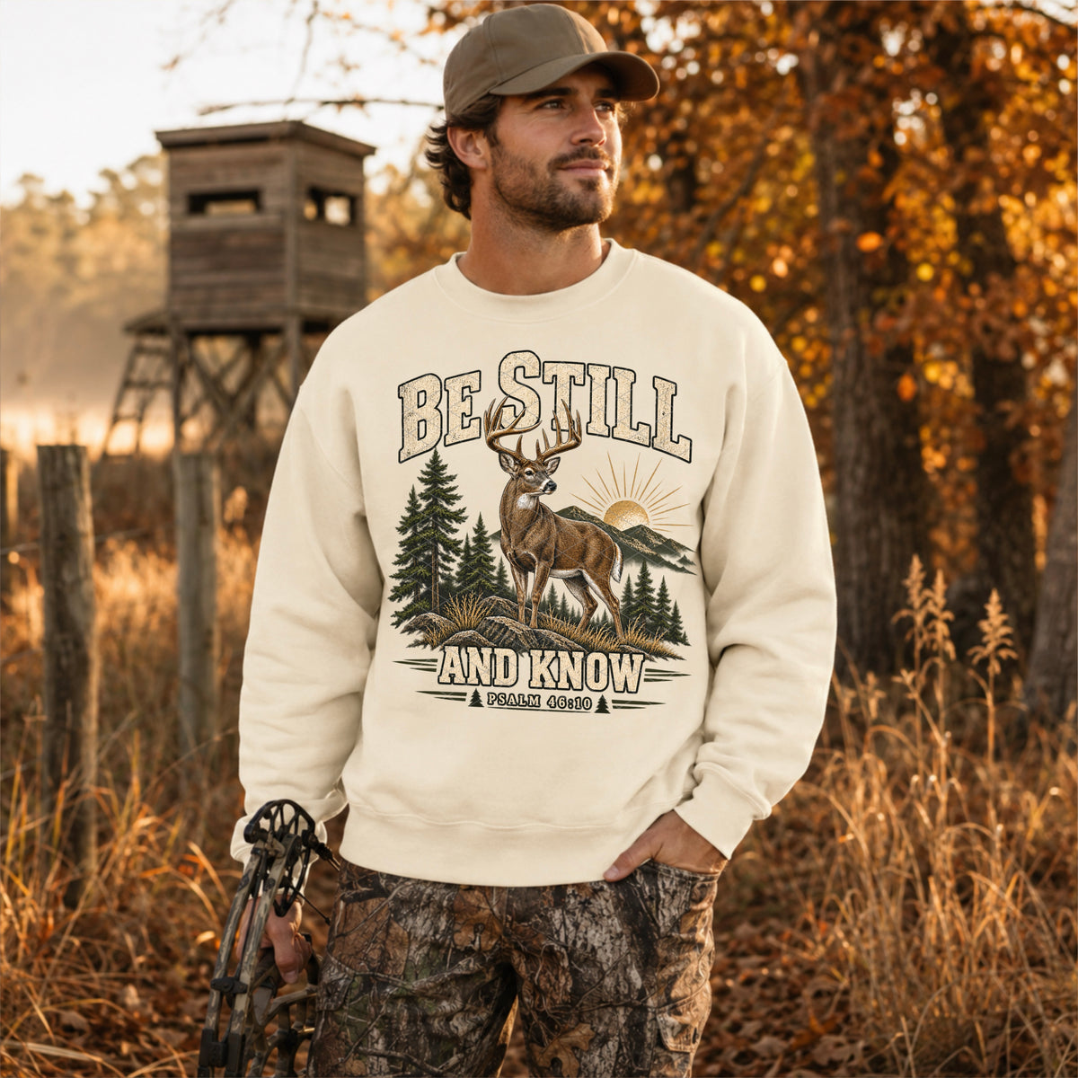 Be Still And Know Hunting Deer DTF Transfer