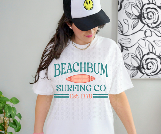 Beach Bum Surfing Co. DTF Transfer