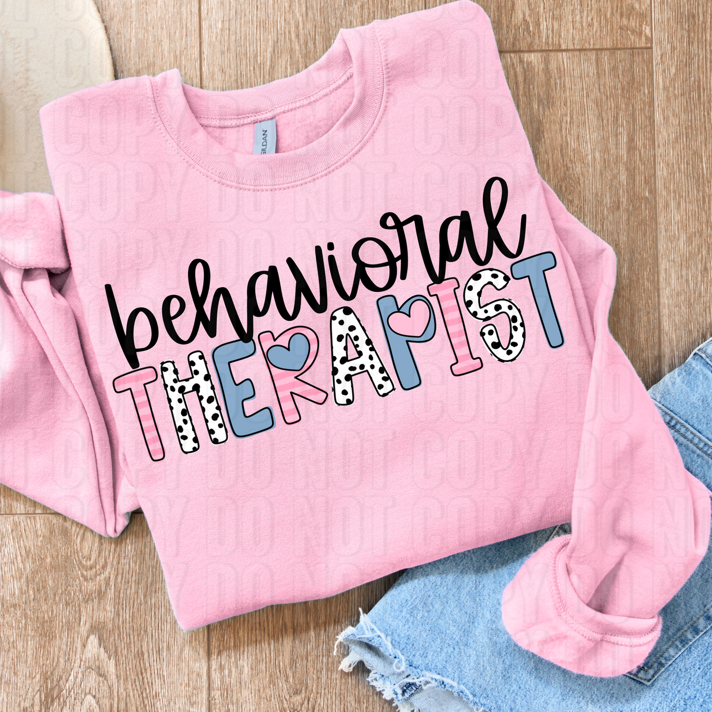 Behavioral Therapist Hearts DTF Transfer