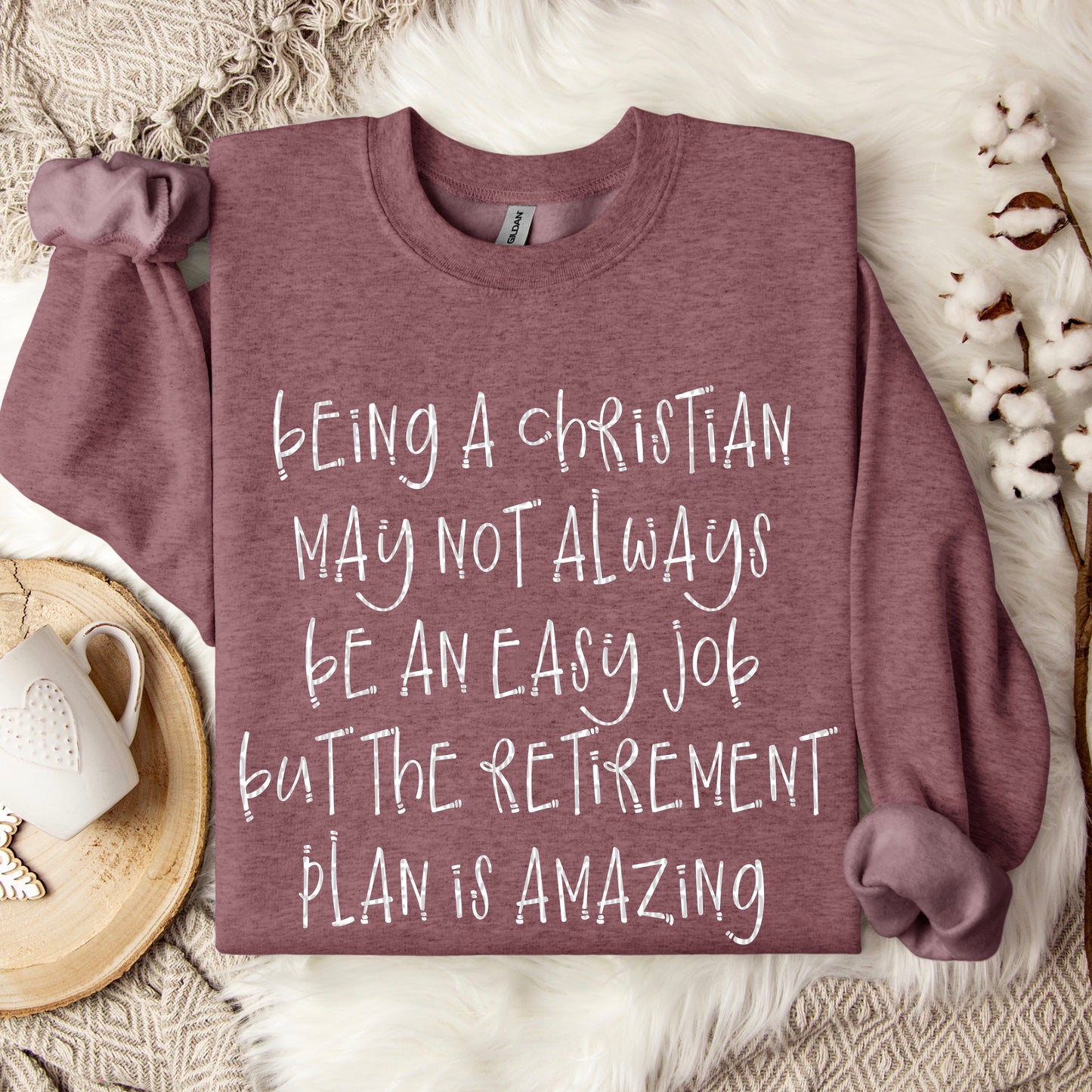 Being A Christian White Font DTF Transfer