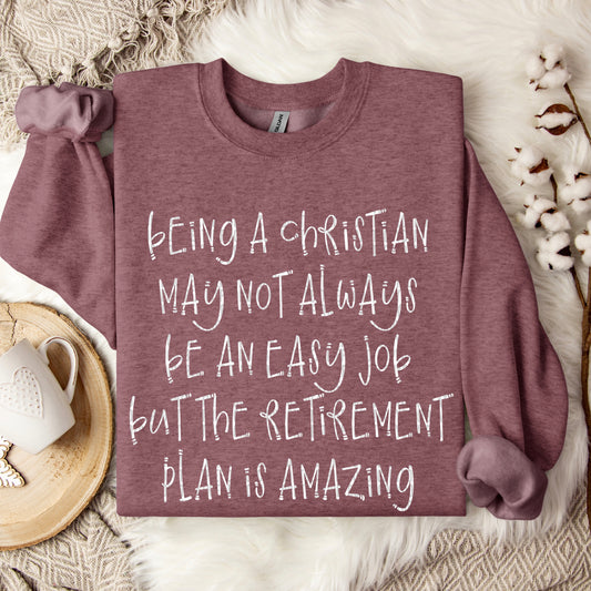 Being A Christian White Font DTF Transfer