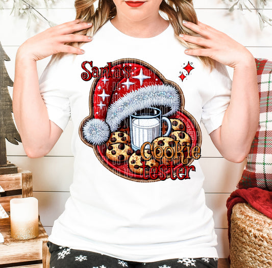 Santa's Cookie Tester DTF Transfer