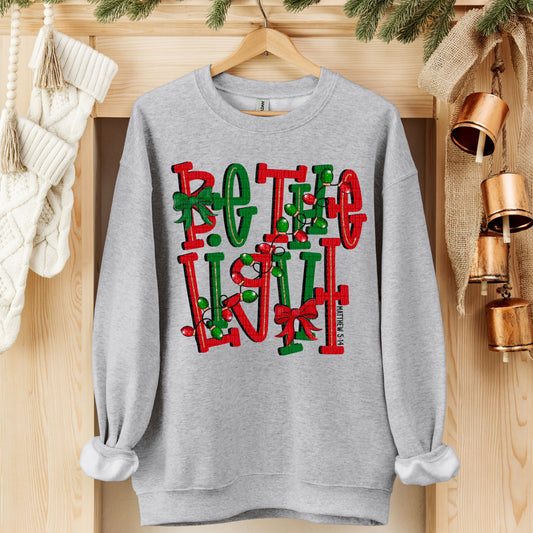 Be The Light Bows & Christmas Lights DTF Transfer