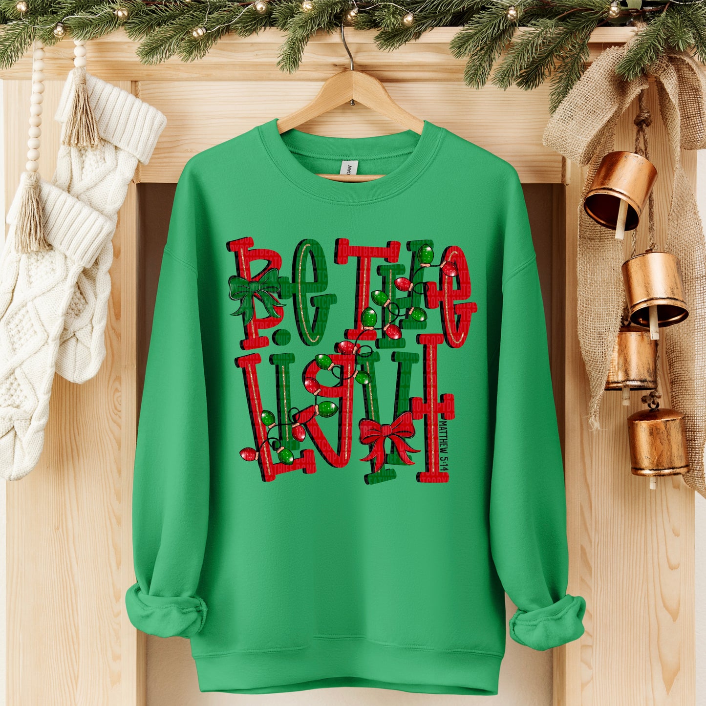 Be The Light Bows & Christmas Lights DTF Transfer