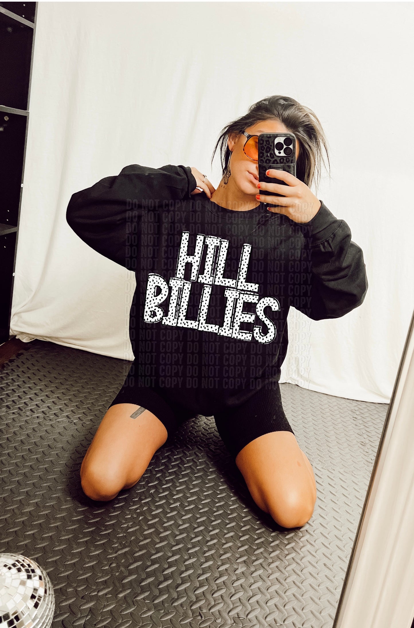 Hill Billies Black Dottie Loo Mascot DTF Transfer