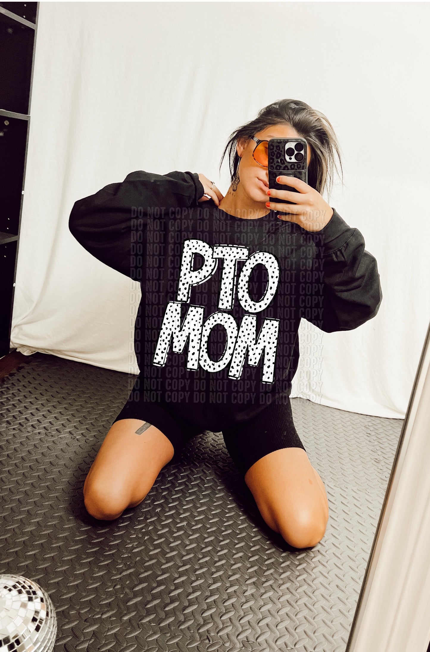 PTO Mom Black Dottie Loo DTF Transfer