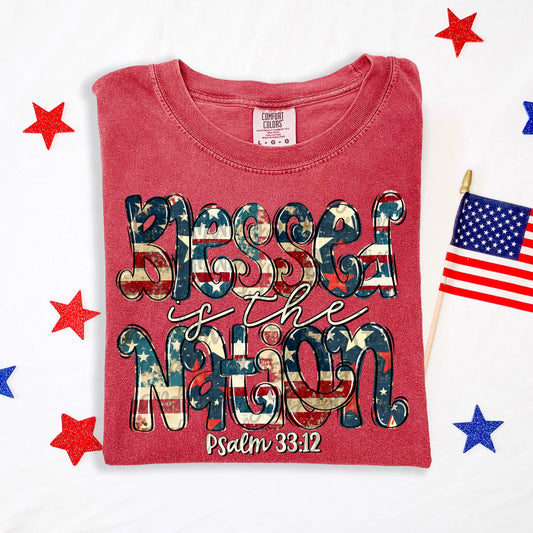 Blessed Is The Nation DTF Transfer