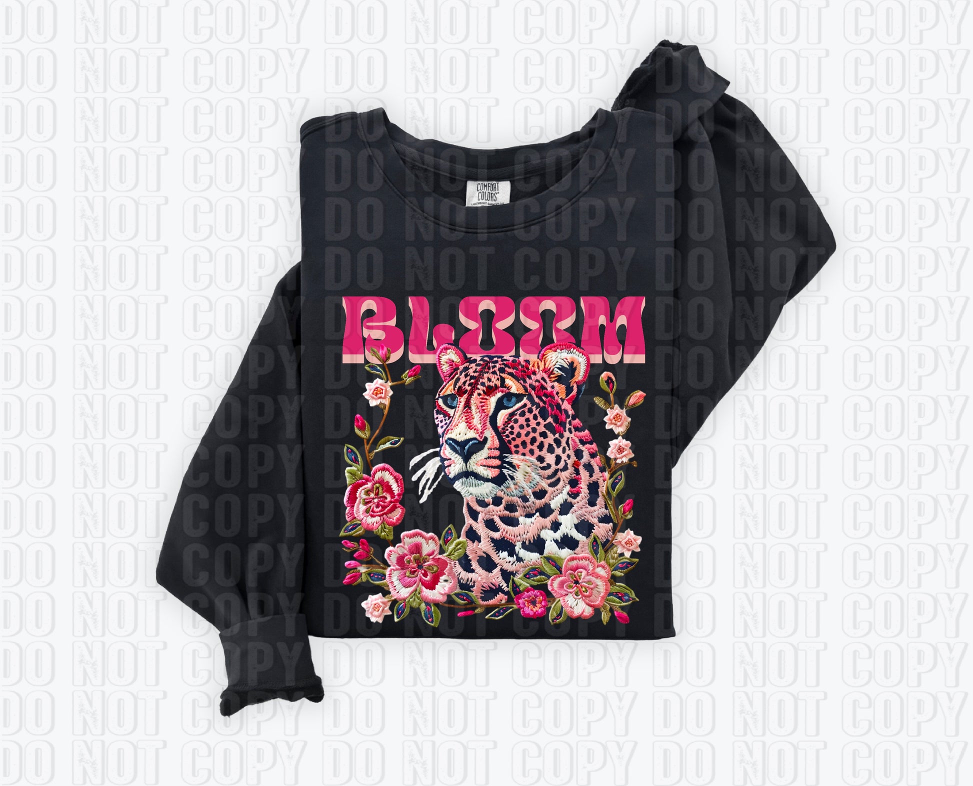 Bloom Pink Tiger DTF Transfer