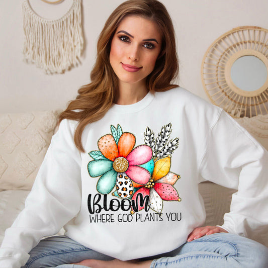 Bloom Where God Plants You DTF Transfer
