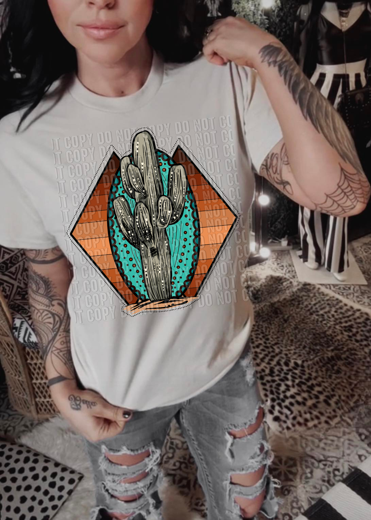 Boho Cactus DTF Transfer