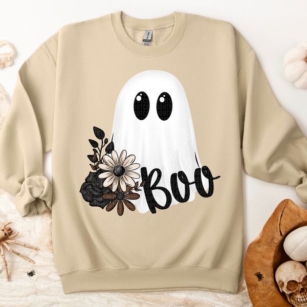 Boo Ghost Floral DTF Transfer