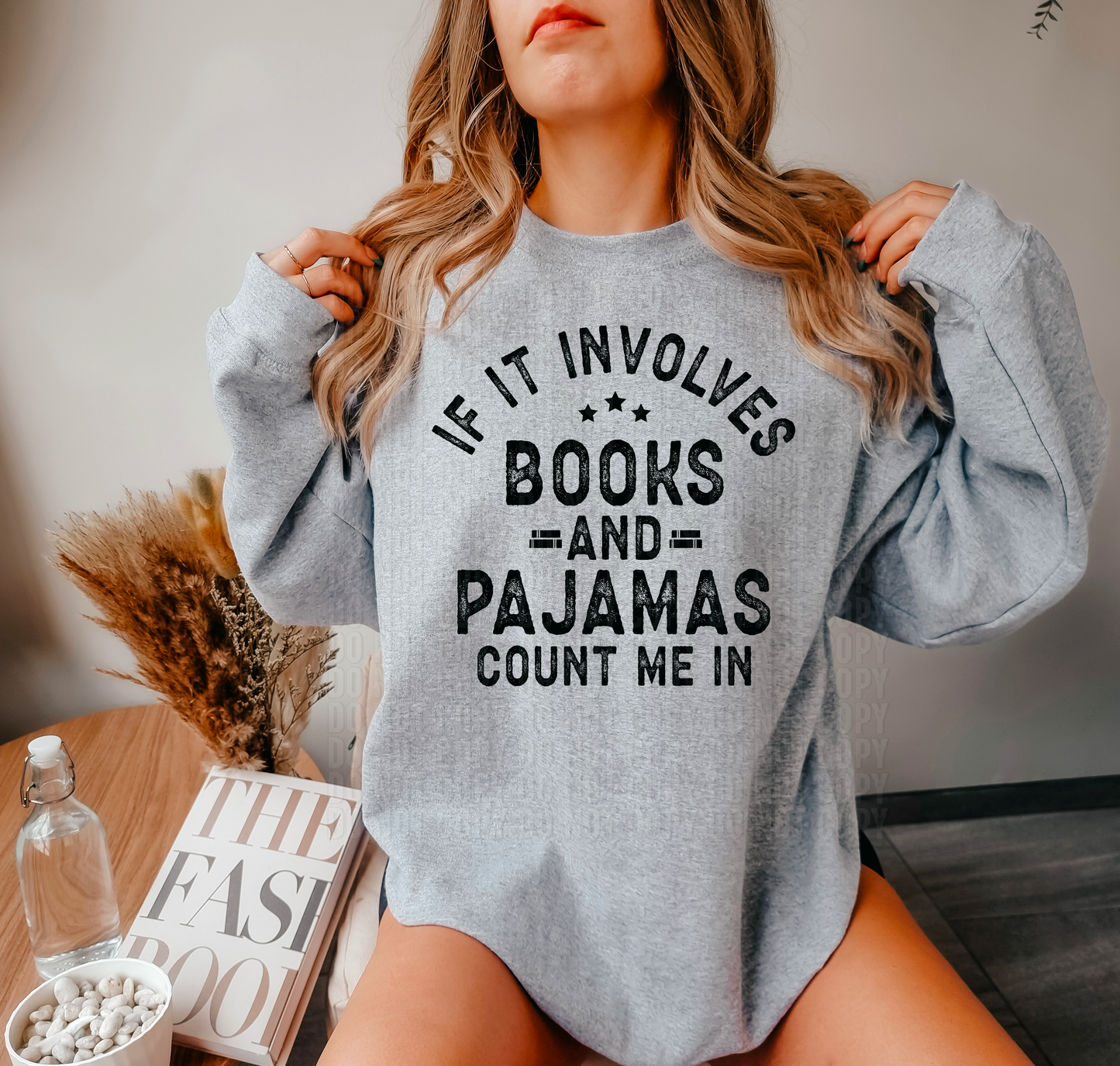 Books And Pajamas Count Me In DTF Transfer