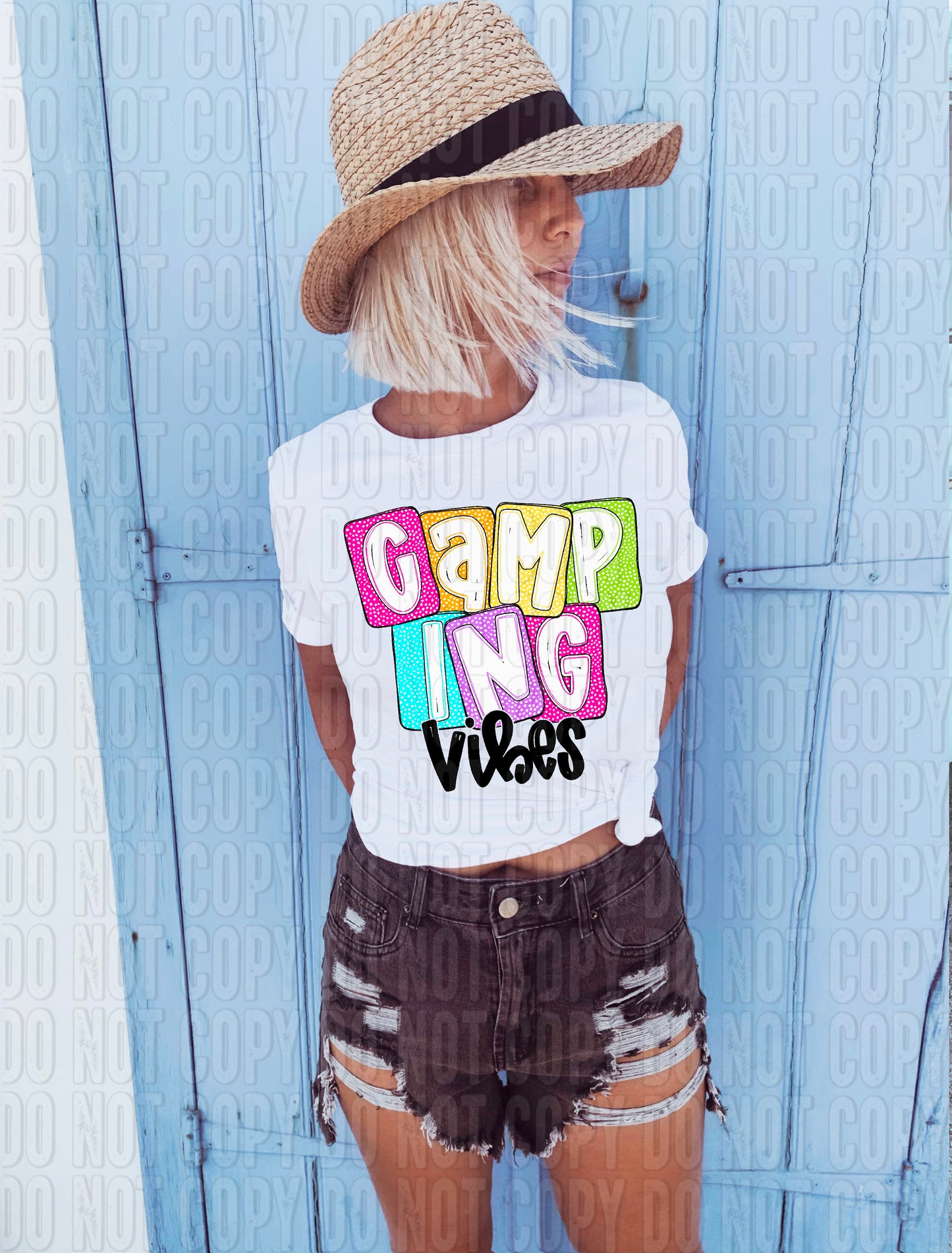 Camping Vibes Boxy Summer Dots DTF Transfer