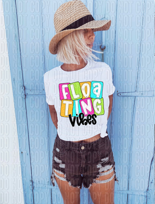 Floating Vibes Boxy Summer Dots DTF Transfer