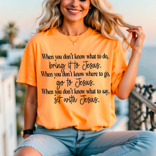 Bring It To Jesus Black Font DTF Transfer