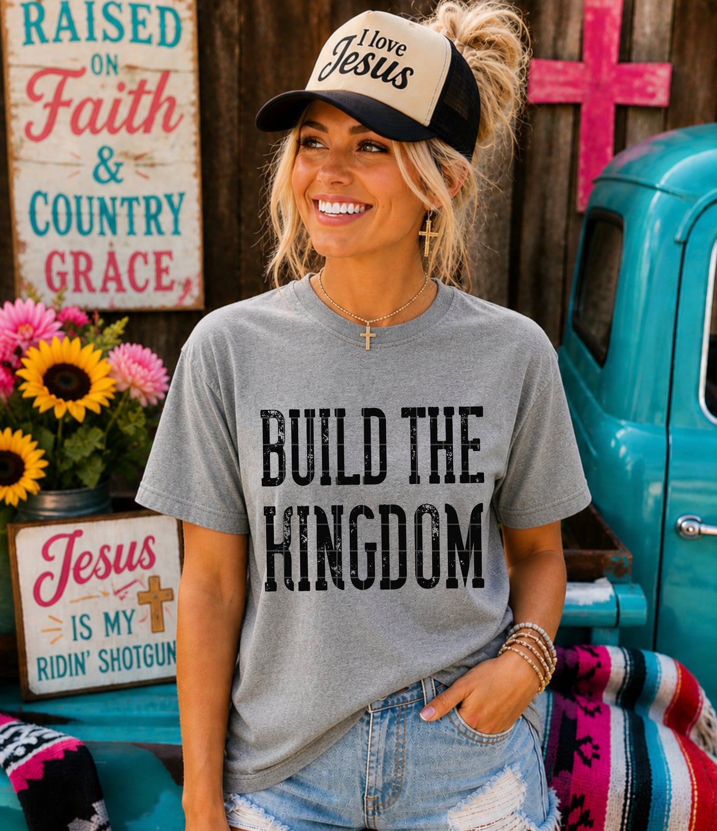 Build The Kingdom Black Font DTF Transfer